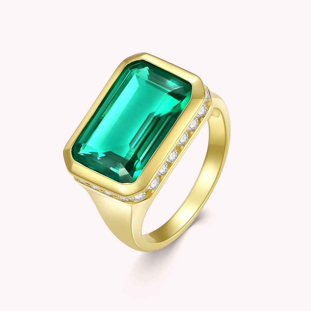 Dax Emerald Solitaire Engagement Ring