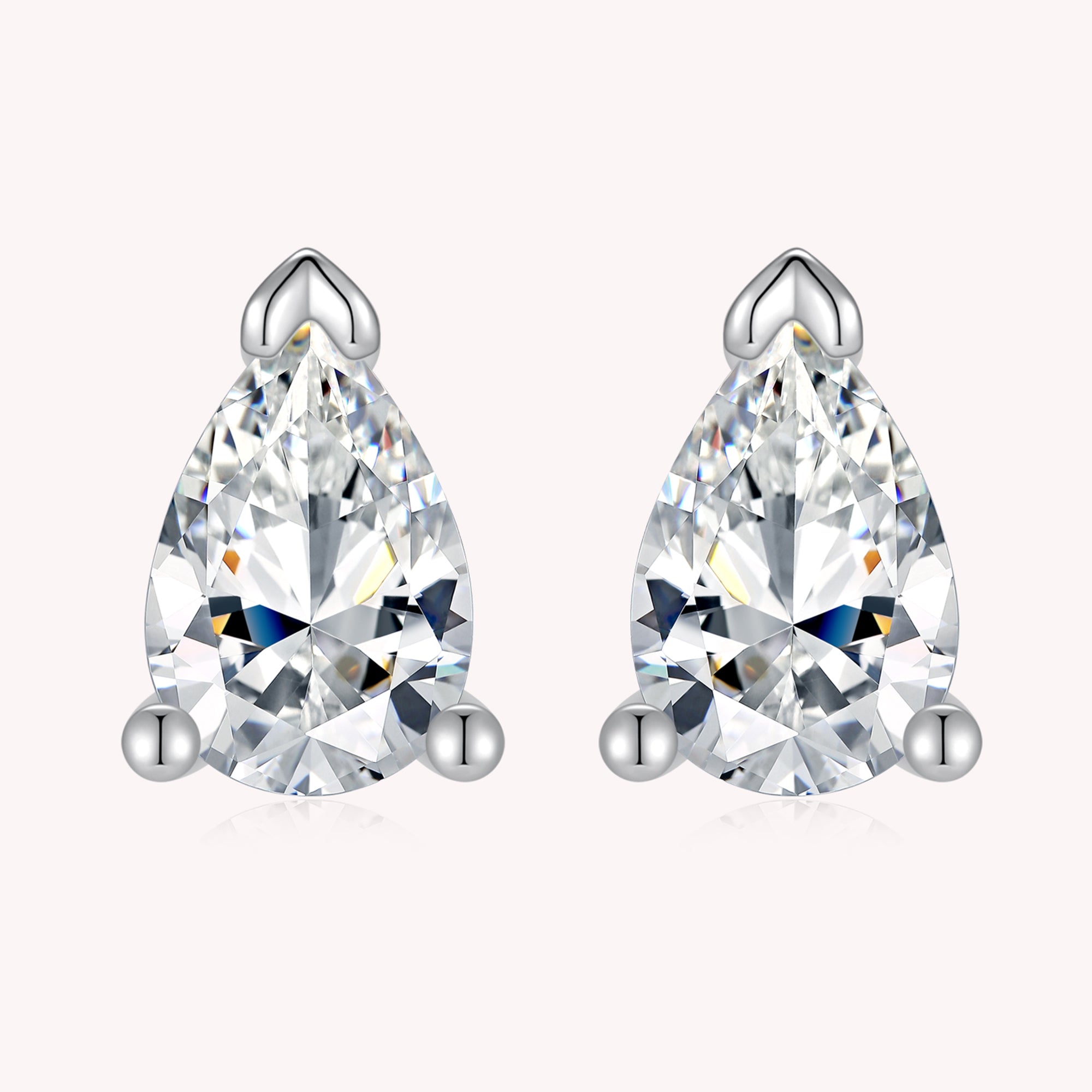 Pear Cut Diamond Earrings