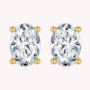 Oval Cut Solitaire Studs Earrings