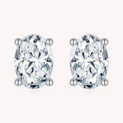 Oval Cut Solitaire Studs Earrings