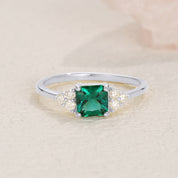 Ila Emerald Solitaire Engagement Ring