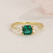 Ila Emerald Solitaire Engagement Ring