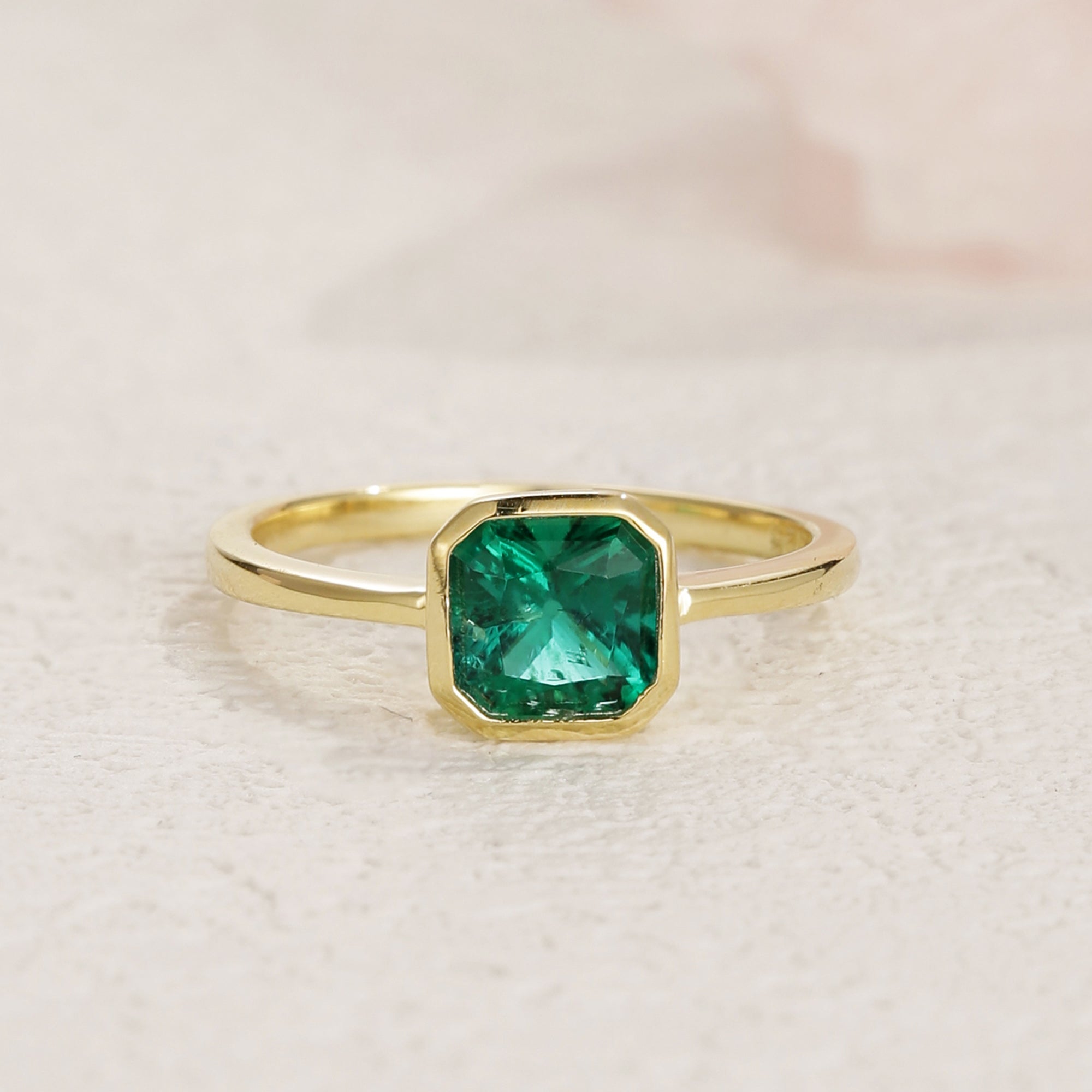 Era Emerald Solitaire Engagement Ring