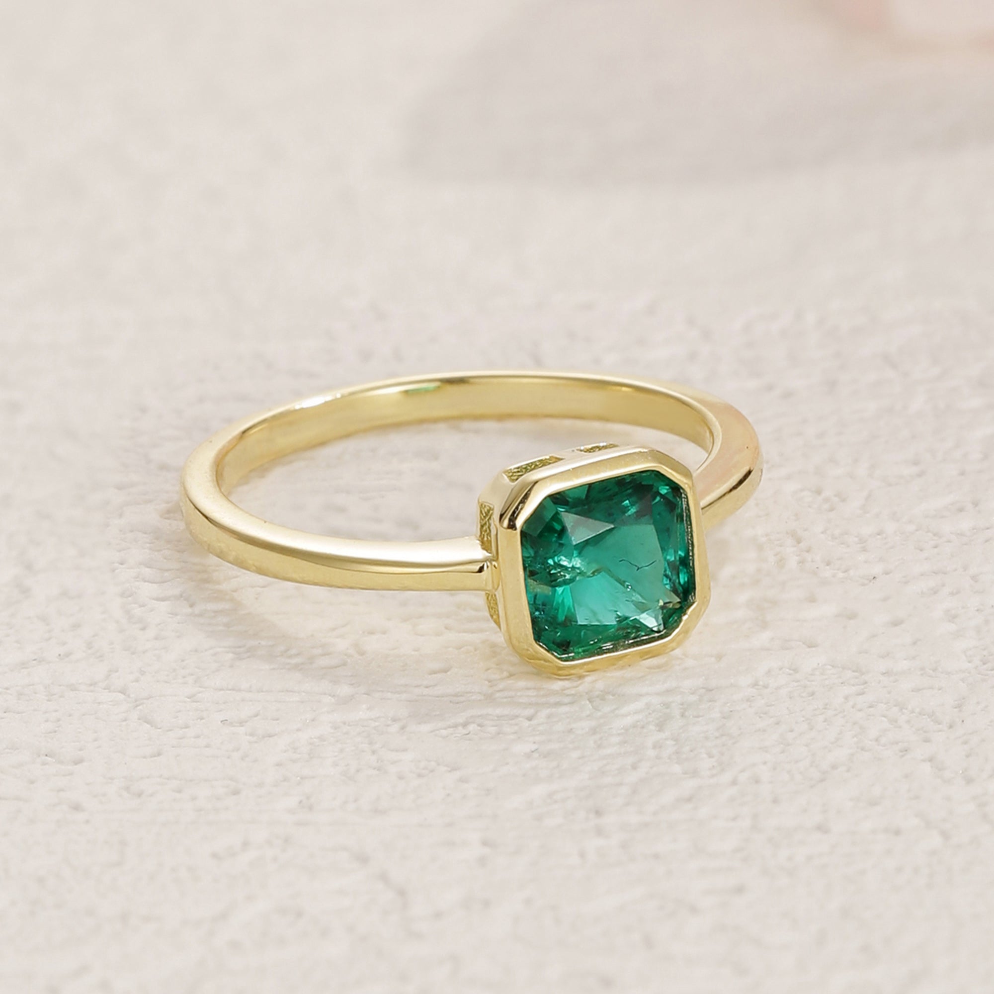 Era Emerald Solitaire Engagement Ring