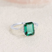 Ema Emerald Solitaire Engagement Ring