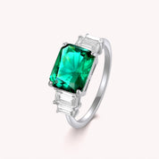 Lee Five Stone Emerald Engagement Ring