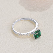 Ira Emerald Gemstone Petite Ring