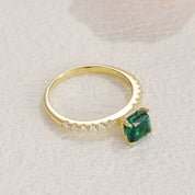 Ira Emerald Gemstone Petite Ring