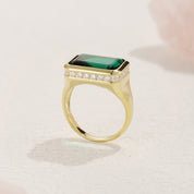 Dax Emerald Solitaire Engagement Ring