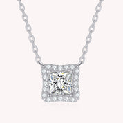 Princess Moissanite Diamond Necklace