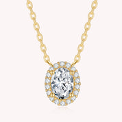 Oval Moissanite Dimaond Necklace