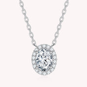 Oval Moissanite Dimaond Necklace