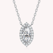 Marquise Moissanite Diamond Necklace