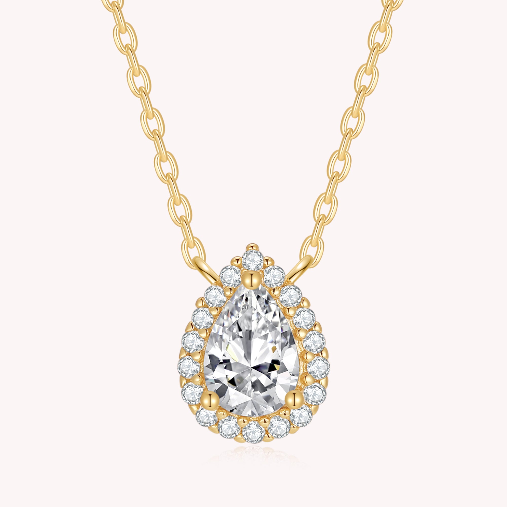 TearDrop Moissanite Diamond Necklace