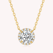 Round Moissanite Diamond Necklace