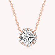 Round Moissanite Diamond Necklace