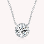 Round Moissanite Diamond Necklace