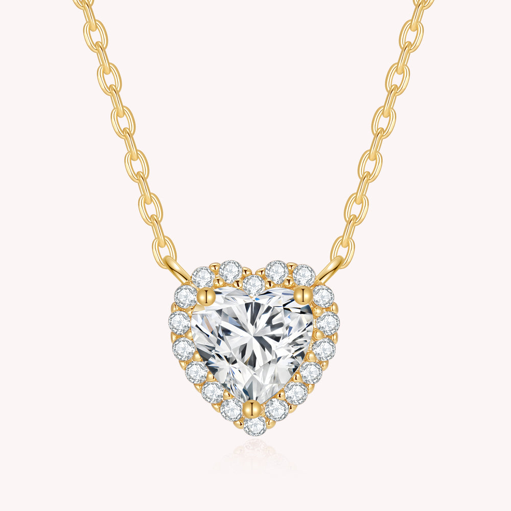 Heart Moissanite Diamond Necklace