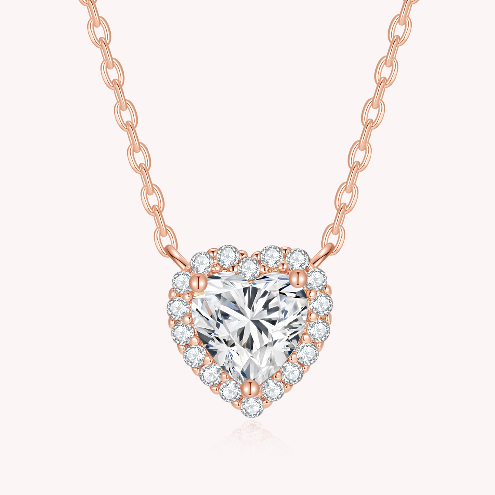 Heart Moissanite Diamond Necklace