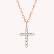 Cross Moissanite Diamond Necklace