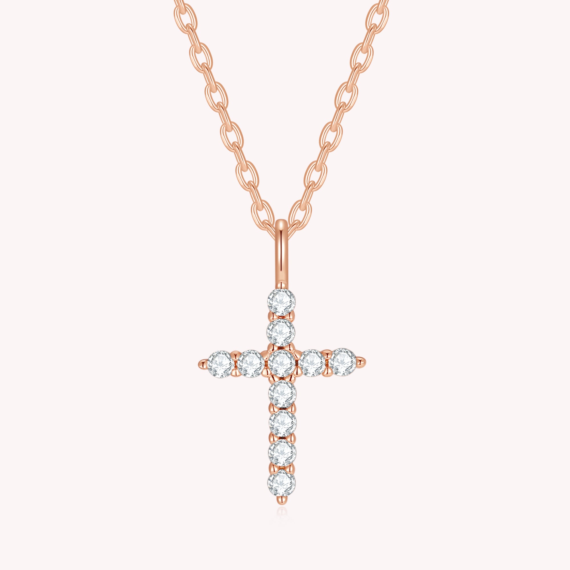 Cross Moissanite Diamond Necklace