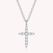 Cross Moissanite Diamond Necklace