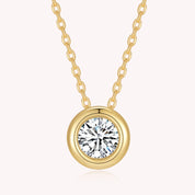 Bezel Set Solitaire Diamond Necklace