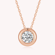 Bezel Set Solitaire Diamond Necklace