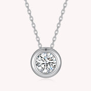 Bezel Set Solitaire Diamond Necklace