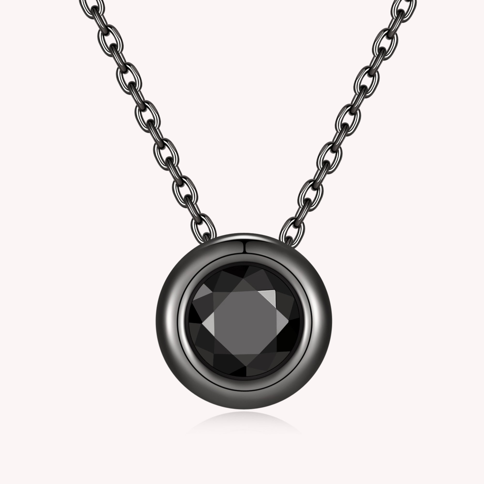 Bezel Set Solitaire Diamond Necklace