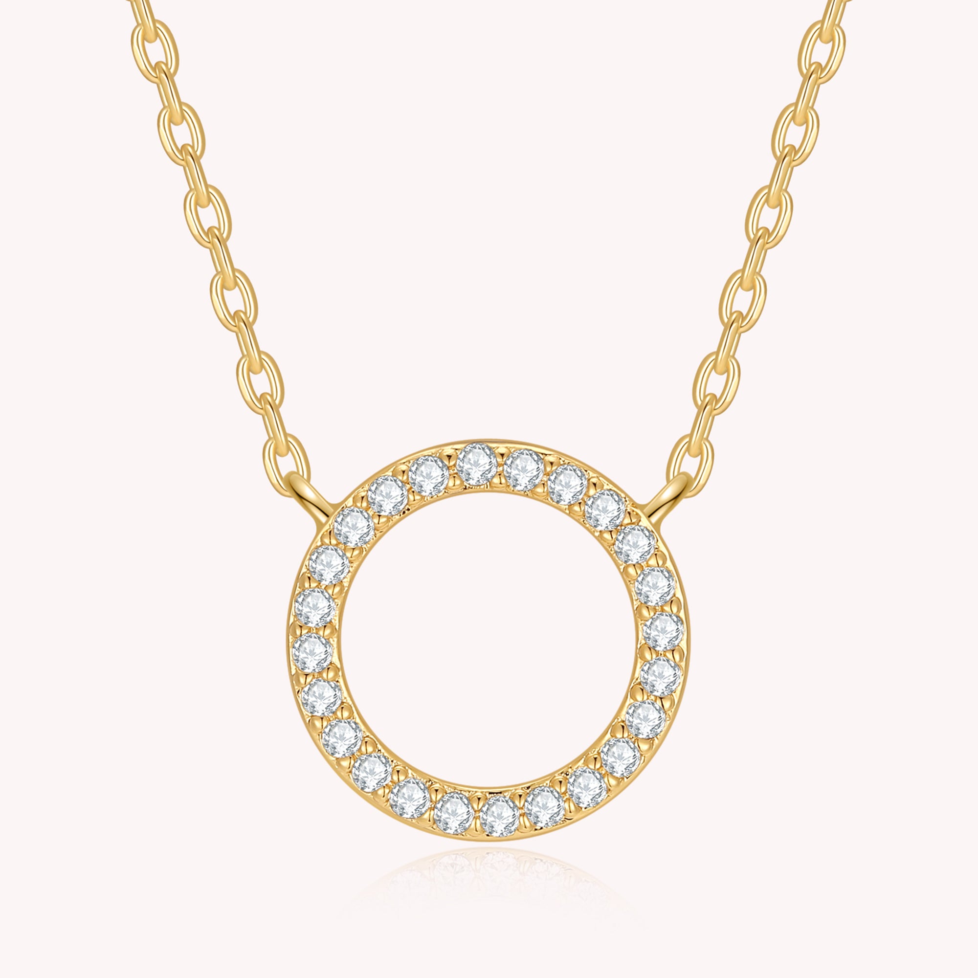 Circle Lab Grown Diamond Pendant Necklace