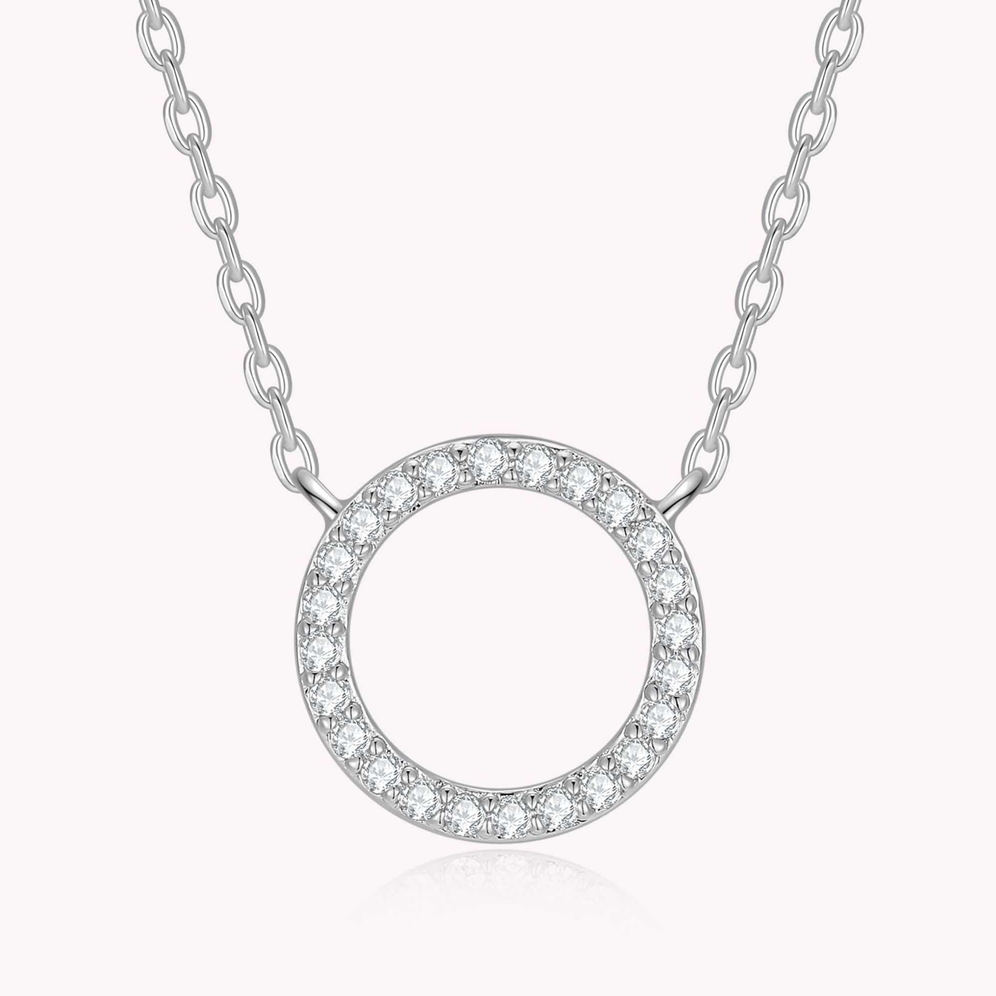 Circle Lab Grown Diamond Pendant Necklace