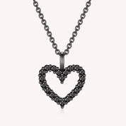 Open Heart Moissanite Diamond Necklace