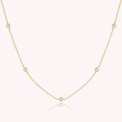 Five Stone Station Moissanite Diamond Necklace