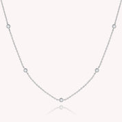 Five Stone Station Moissanite Diamond Necklace