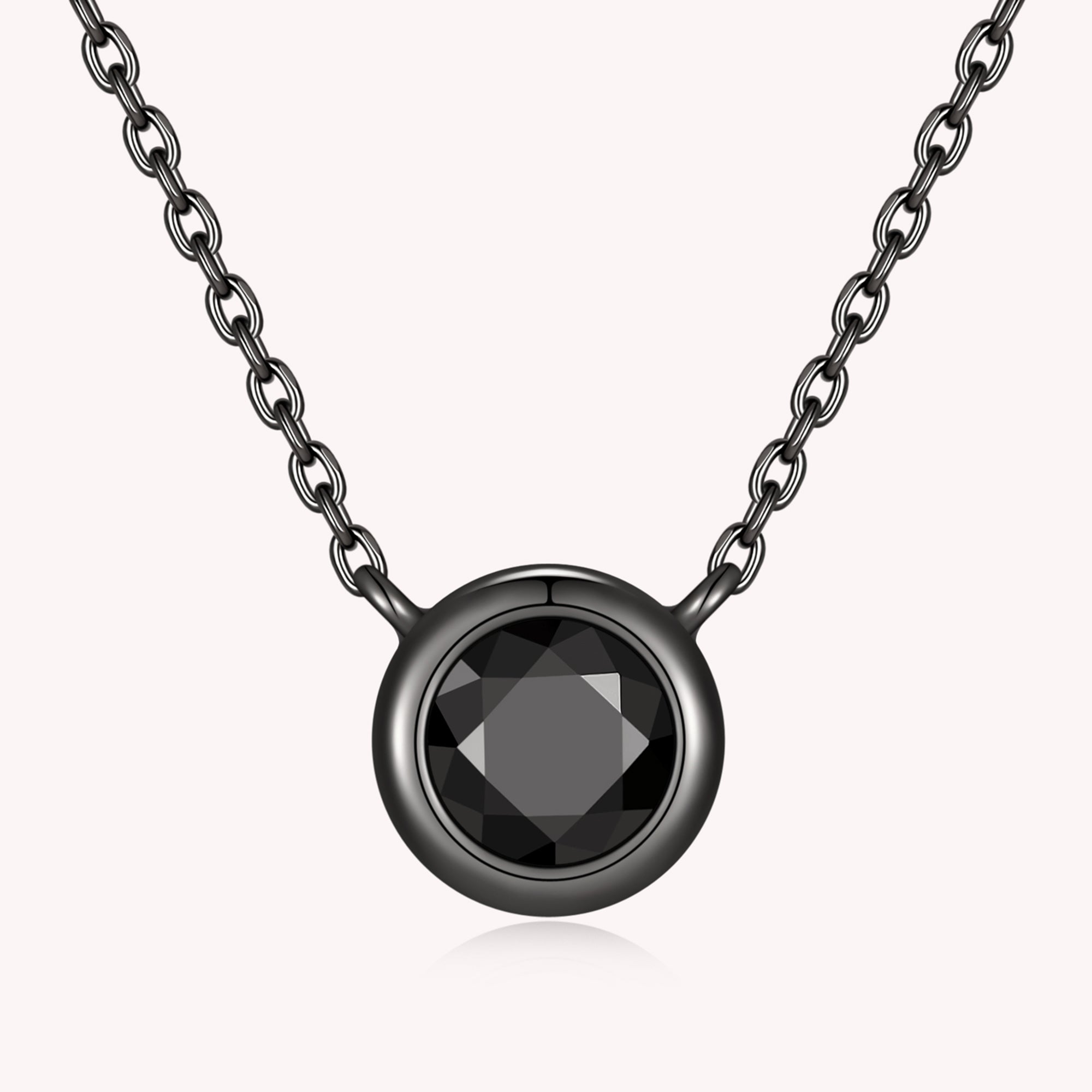 Bezel Set Solitaire Diamond Necklace