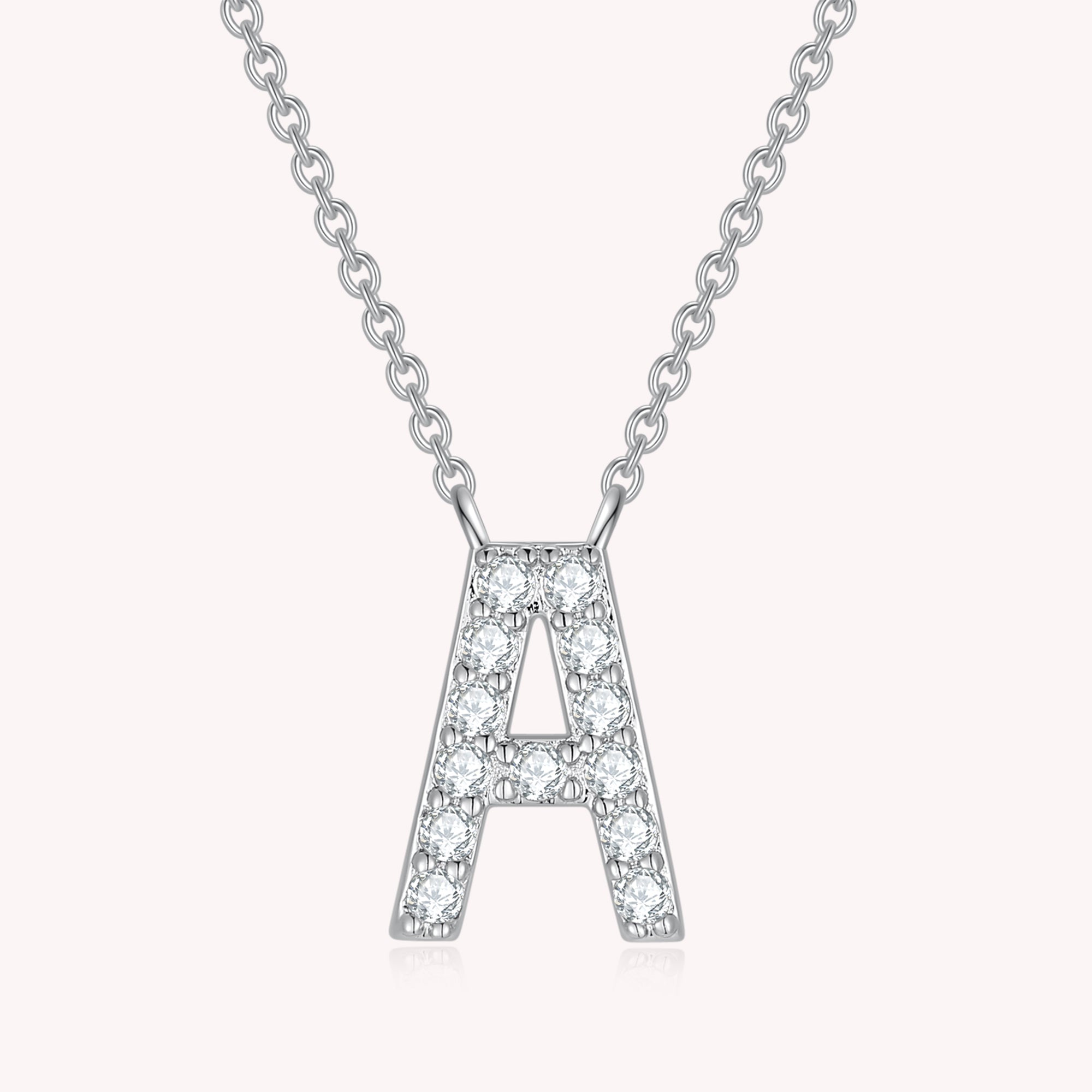 AFFY Moissanite Diamond Alphabet's Letter's Necklaces