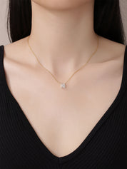 Princess Moissanite Diamond Necklace