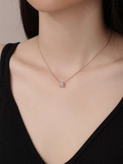 Princess Moissanite Diamond Necklace