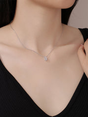 Oval Moissanite Dimaond Necklace