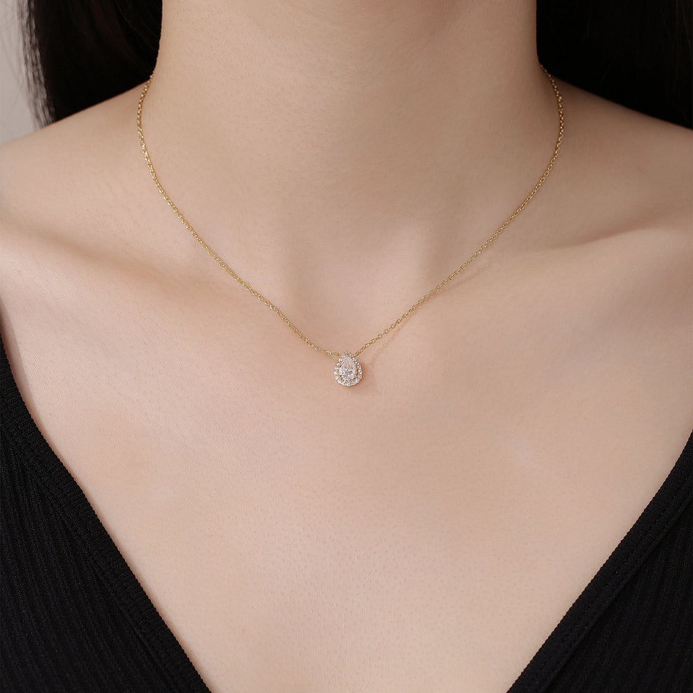 TearDrop Moissanite Diamond Necklace