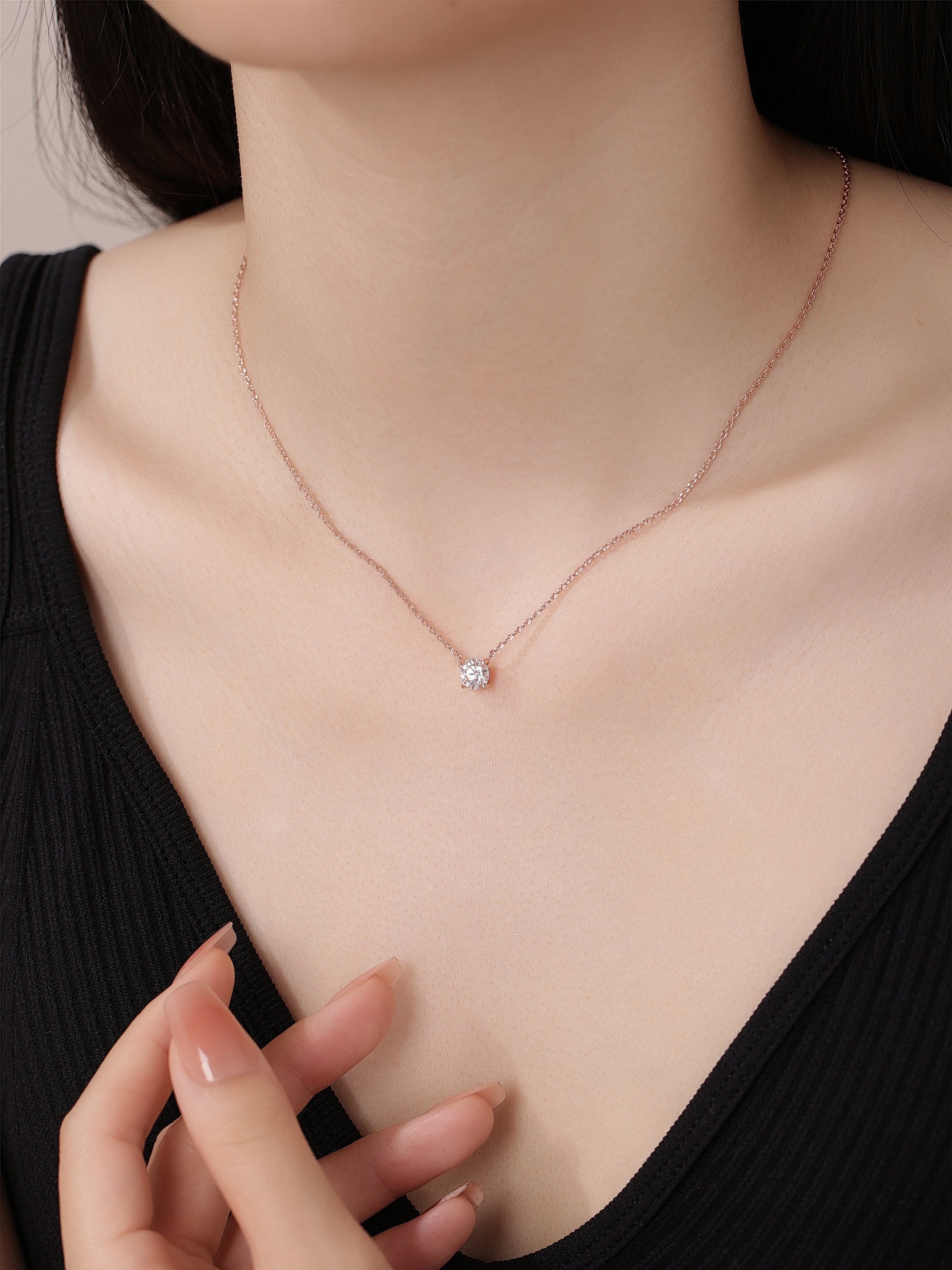 Solitaire Diamond Necklace