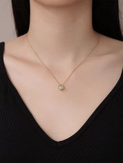 Bezel Set Solitaire Diamond Necklace