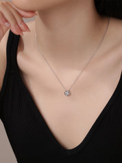 Bezel Set Solitaire Diamond Necklace