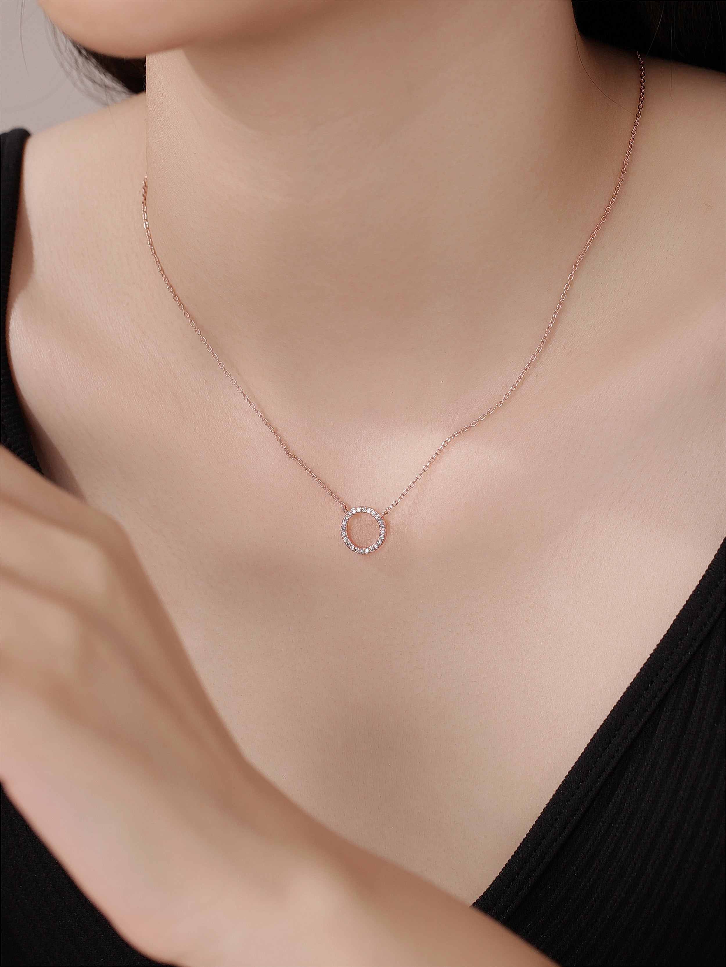 Circle Lab Grown Diamond Pendant Necklace