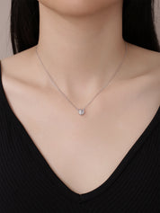 Bezel Set Solitaire Diamond Necklace