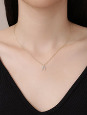 AFFY Moissanite Diamond Alphabet's Letter's Necklaces