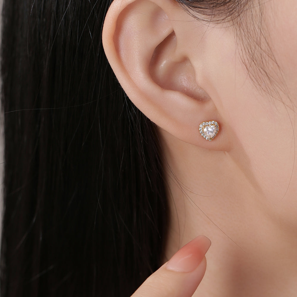 Studded Heart Earrings