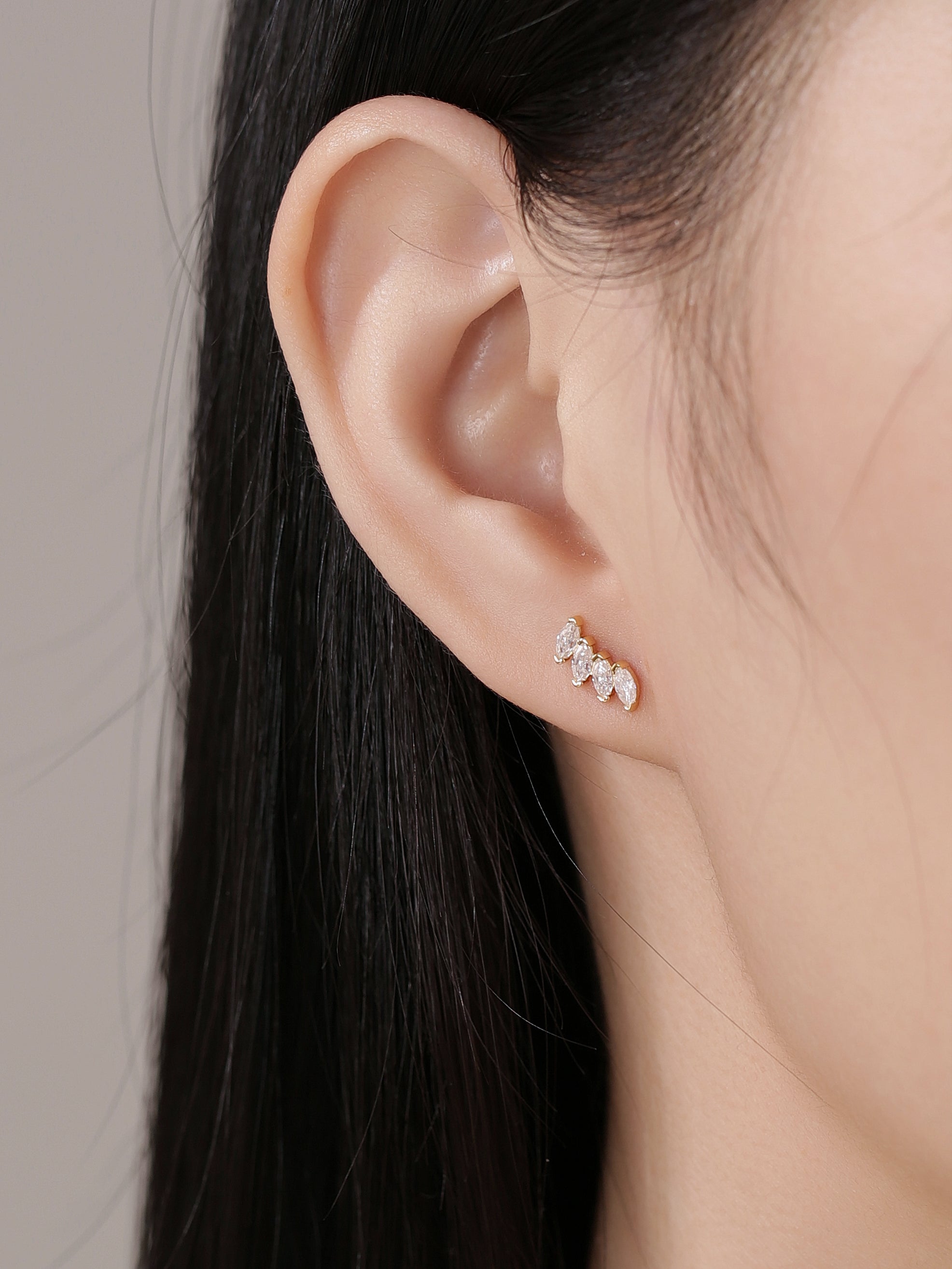 Climbers Moissanite Diamond Earrings