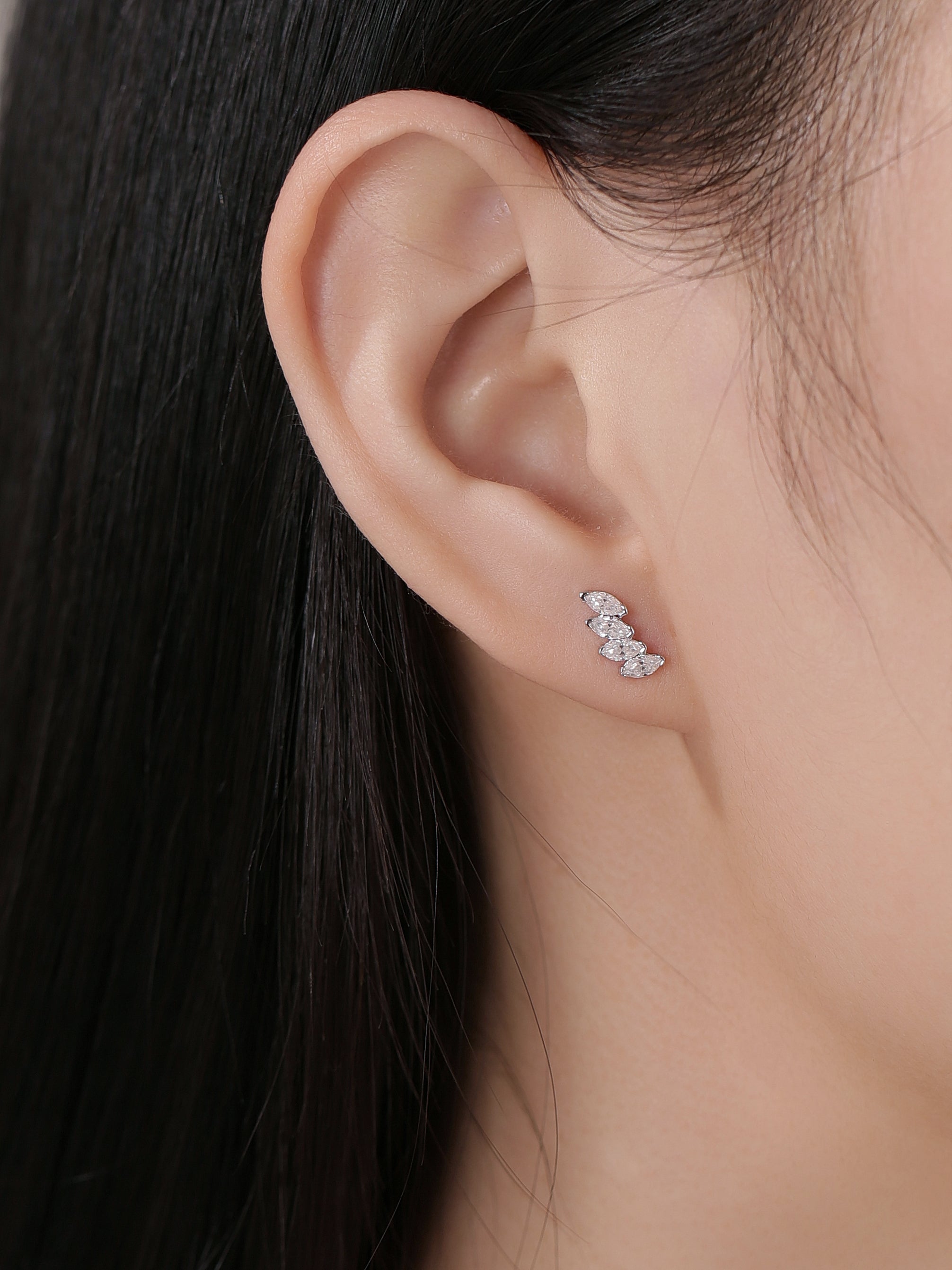 Climbers Moissanite Diamond Earrings